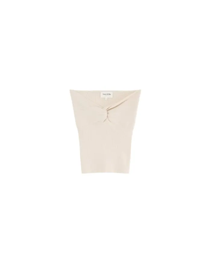 Grace and Mila Dressy Tops TOP BEIGE MACARONI 8211 Shop