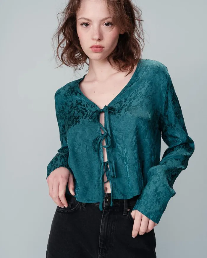 Grace and Mila Dressy Tops TOP VERT NUCCIA 8211 Shop