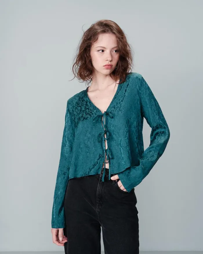 Grace and Mila Dressy Tops TOP VERT NUCCIA 8211 Shop