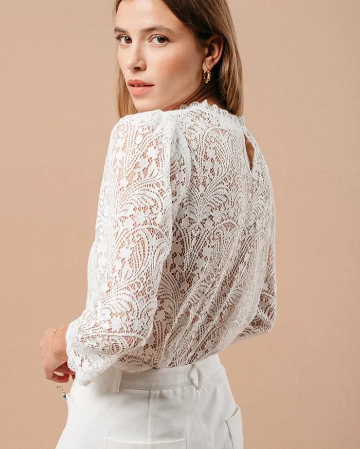 Grace and Mila Dressy Tops WOVEN TOP ECRU MAGNOLIA 8211 Shop