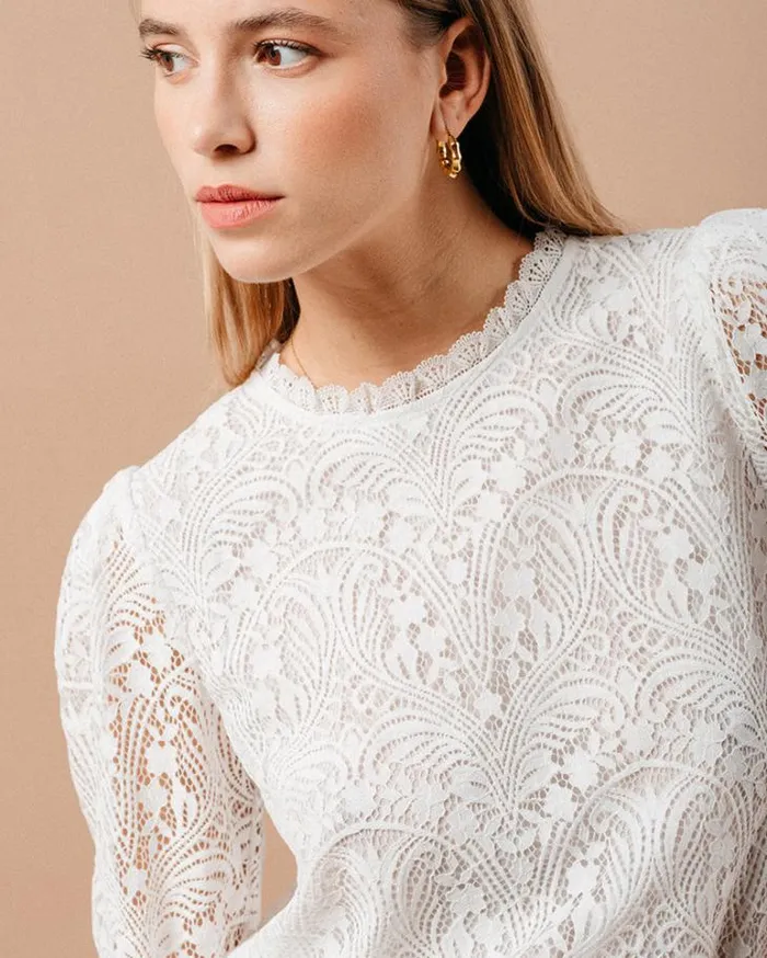 Grace and Mila Dressy Tops WOVEN TOP ECRU MAGNOLIA 8211 Shop