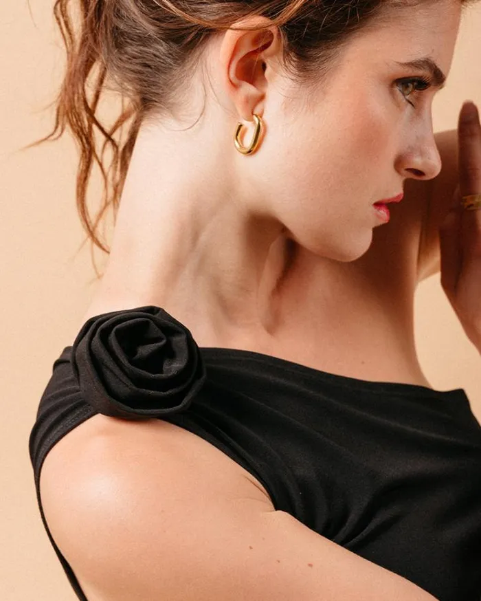 Grace and Mila Dressy Tops WOVEN TOP NOIR MYROSE 8211 Shop
