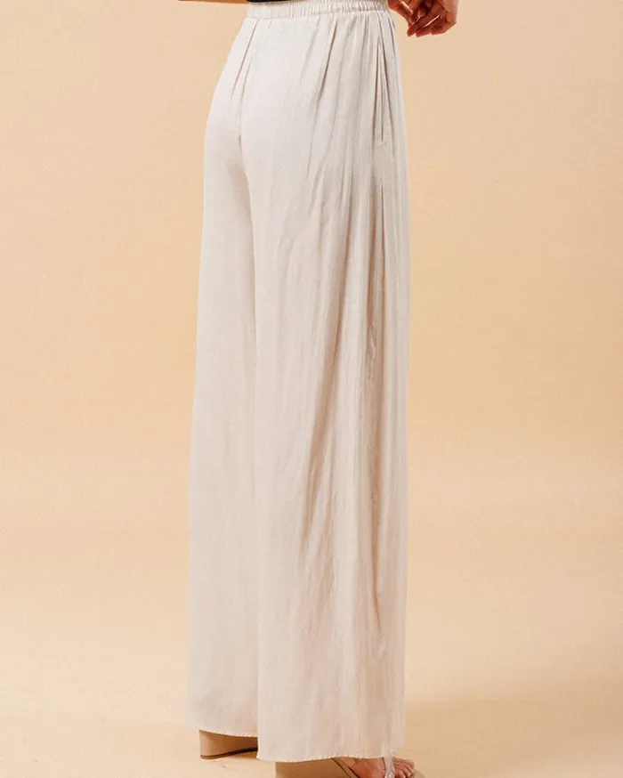Grace and Mila Flowing Trousers TROUSERS BEIGE MATCHA 8211 Shop