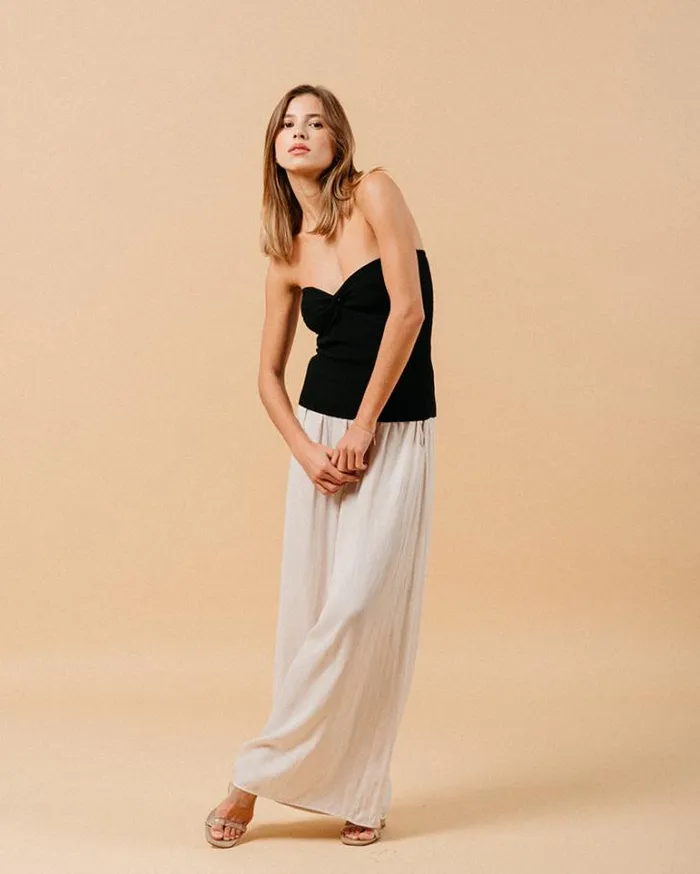 Grace and Mila Flowing Trousers TROUSERS BEIGE MATCHA 8211 Shop