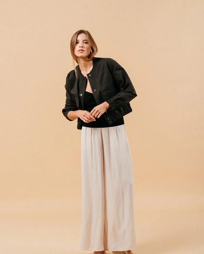 Grace and Mila Flowing Trousers TROUSERS BEIGE MATCHA 8211 Shop