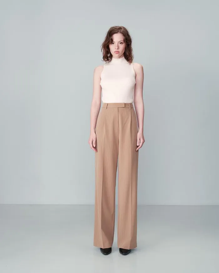 Grace and Mila Flowing Trousers TROUSERS CAMEL NEVE 8211 Shop