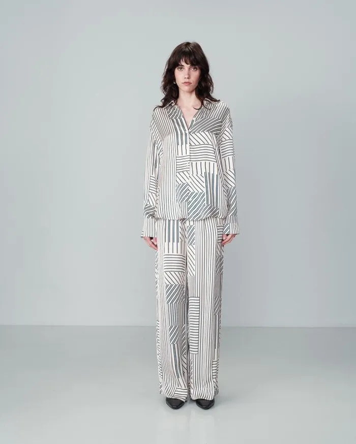 Grace and Mila Flowing Trousers TROUSERS ECRU NELSON 8211 Shop