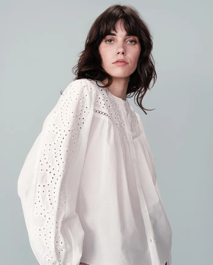 Grace and Mila Lace Shirts SHIRT ECRU NOLISA 8211 Shop
