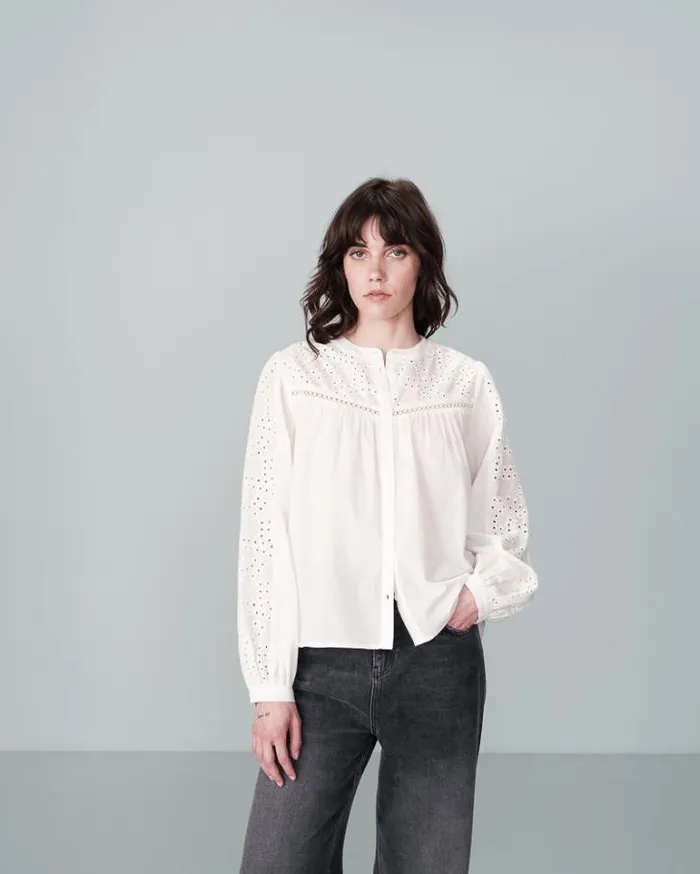 Grace and Mila Lace Shirts SHIRT ECRU NOLISA 8211 Shop