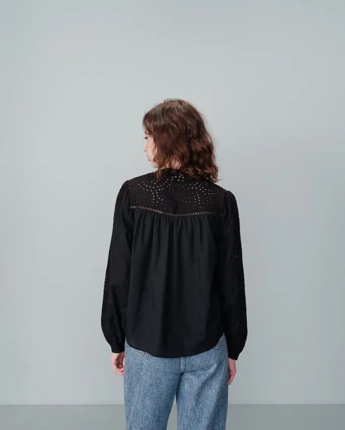 Grace and Mila Lace Shirts SHIRT NOIR NOLISA 8211 Shop