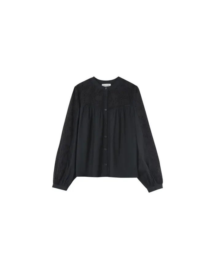 Grace and Mila Lace Shirts SHIRT NOIR NOLISA 8211 Shop