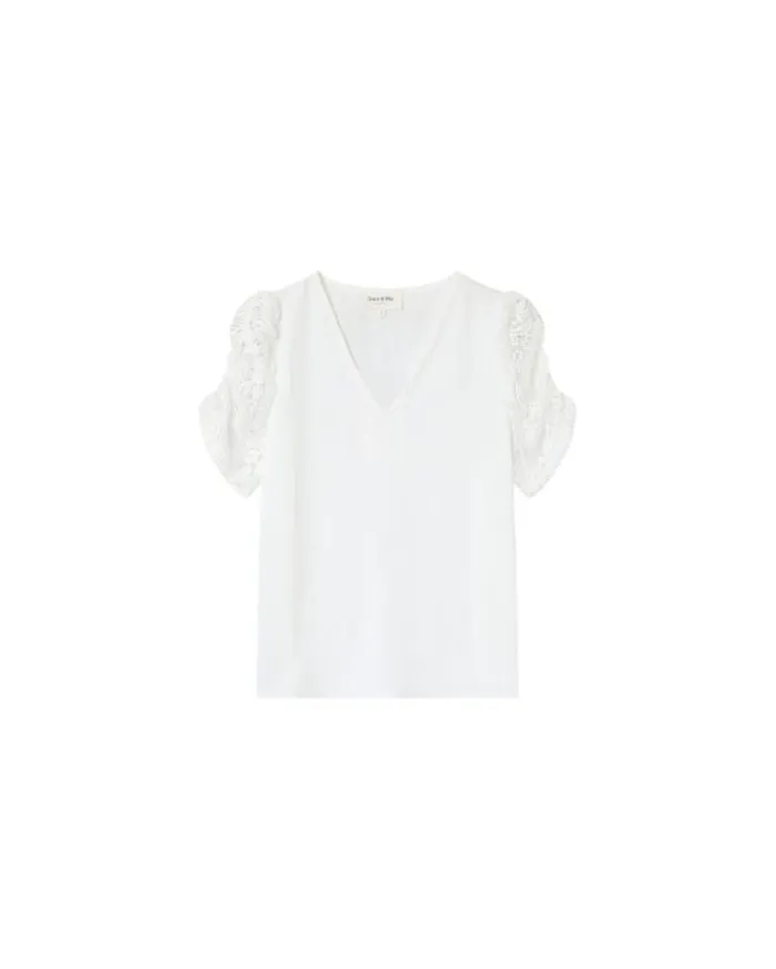 Grace and Mila Lace Tops WOVEN TOP ECRU MAI 8211 Shop