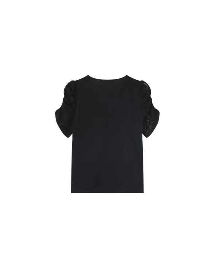 Grace and Mila Lace Tops WOVEN TOP NOIR MAI 8211 Shop