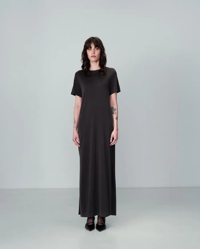 Grace and Mila Long Dresses DRESS ANTHRACITE NINA 8211 Shop
