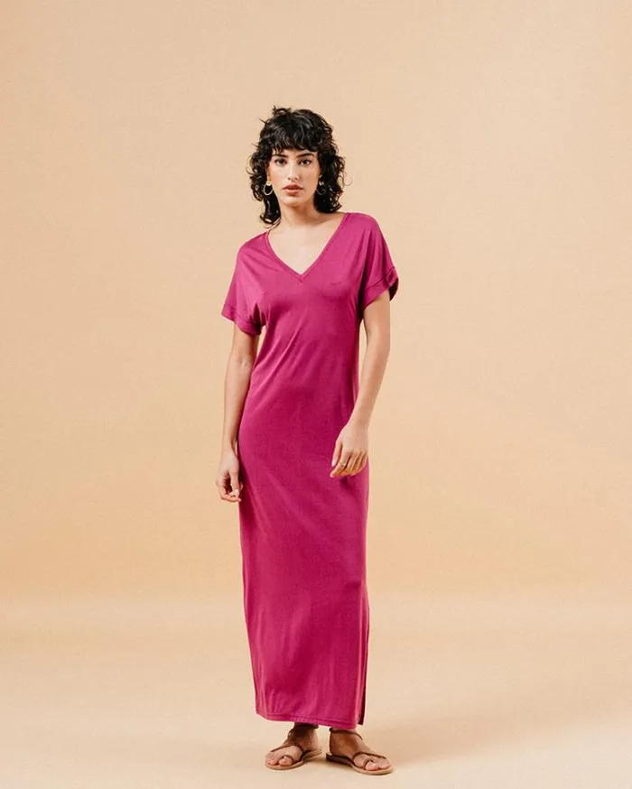 Grace and Mila Long Dresses DRESS AUBERGINE MARGAUX 8211 Shop
