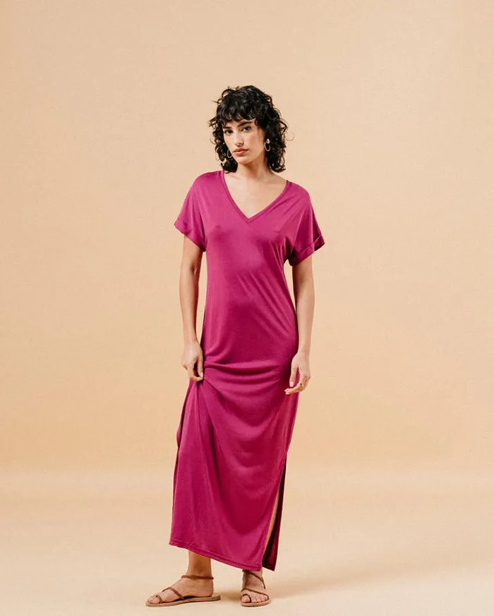 Grace and Mila Long Dresses DRESS AUBERGINE MARGAUX 8211 Shop