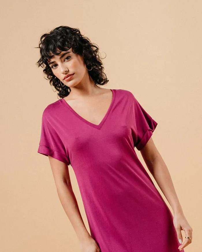 Grace and Mila Long Dresses DRESS AUBERGINE MARGAUX 8211 Shop