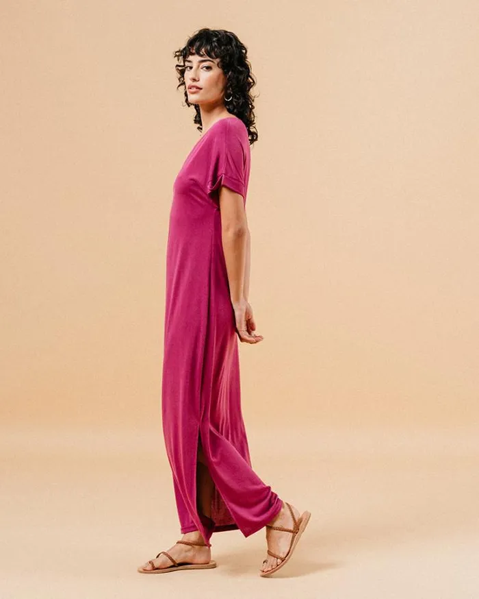 Grace and Mila Long Dresses DRESS AUBERGINE MARGAUX 8211 Shop