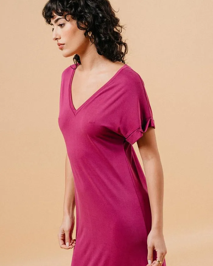 Grace and Mila Long Dresses DRESS AUBERGINE MARGAUX 8211 Shop