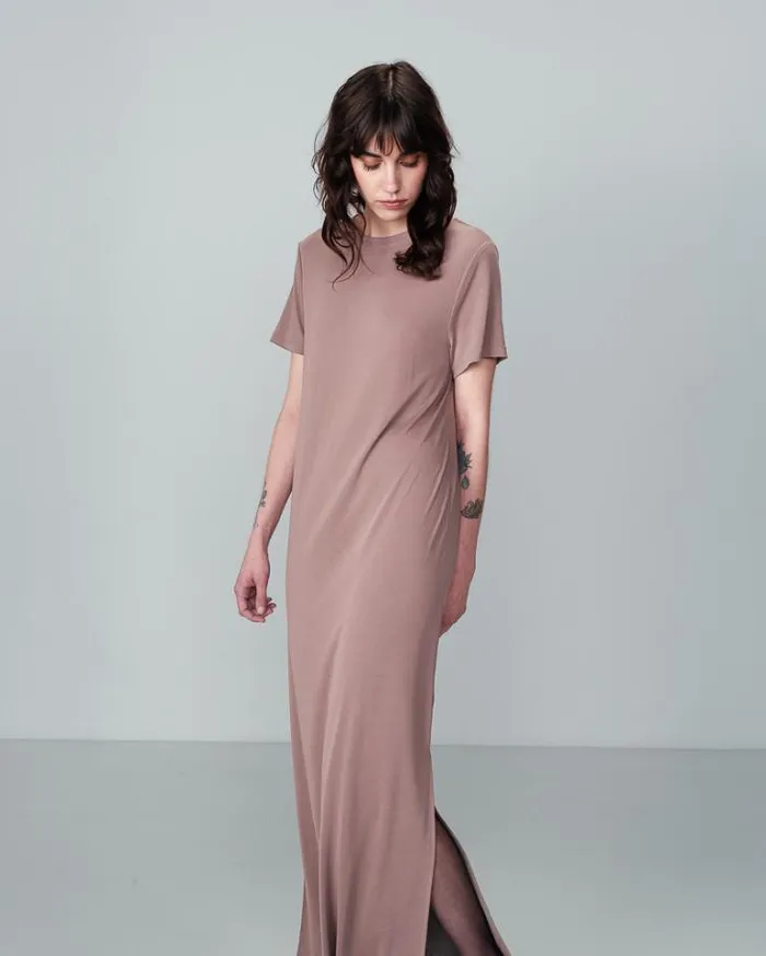 Grace and Mila Long Dresses DRESS TAUPE NINA 8211 Shop