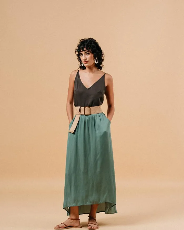Grace and Mila Long Skirts SKIRT KAKI MELODIE 8211 Shop