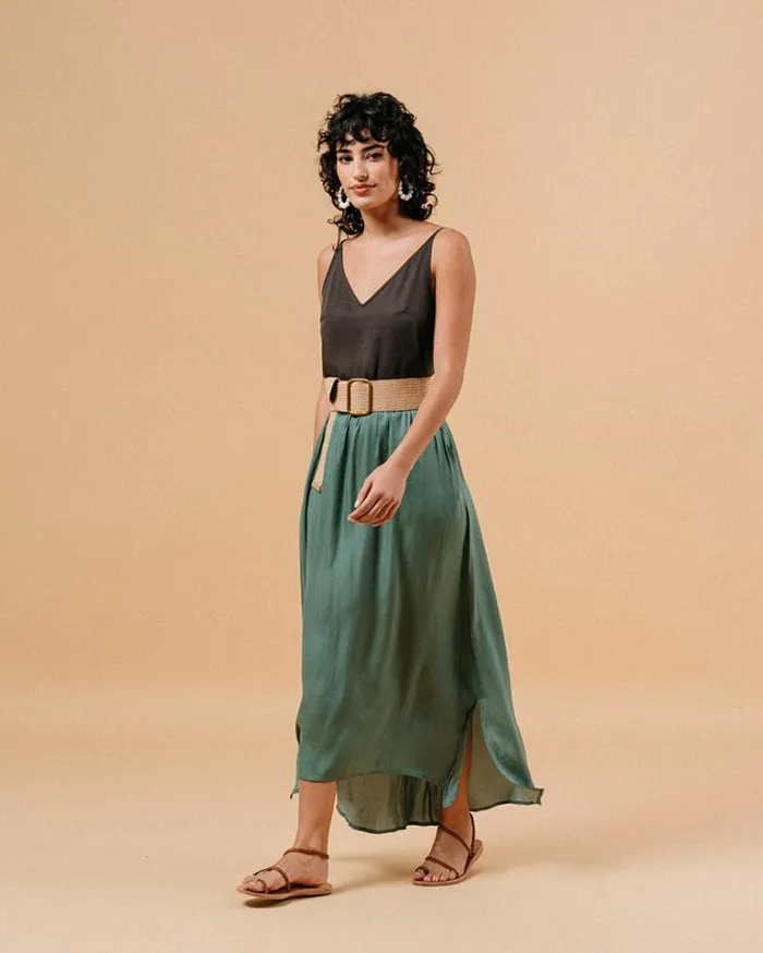 Grace and Mila Long Skirts SKIRT KAKI MELODIE 8211 Shop