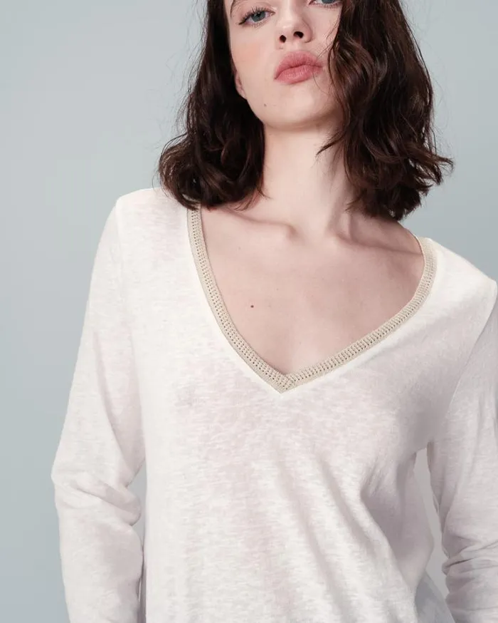 Grace and Mila LongSleeves Tshirts TEESHIRT ECRU NISI 8211 Shop