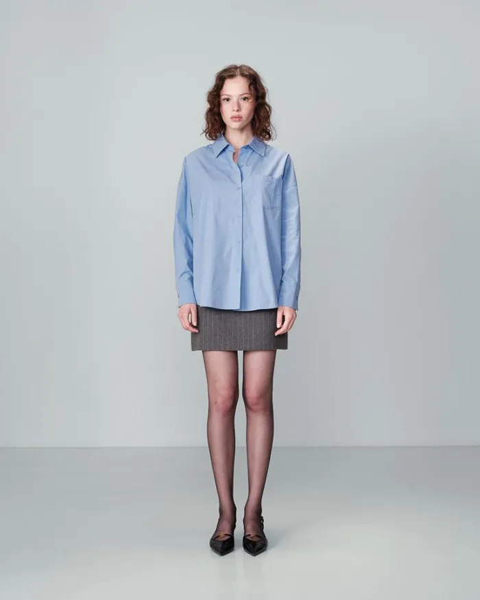 Grace and Mila Longsleeves Shirts SHIRT BLEU NESRINE 8211 Shop