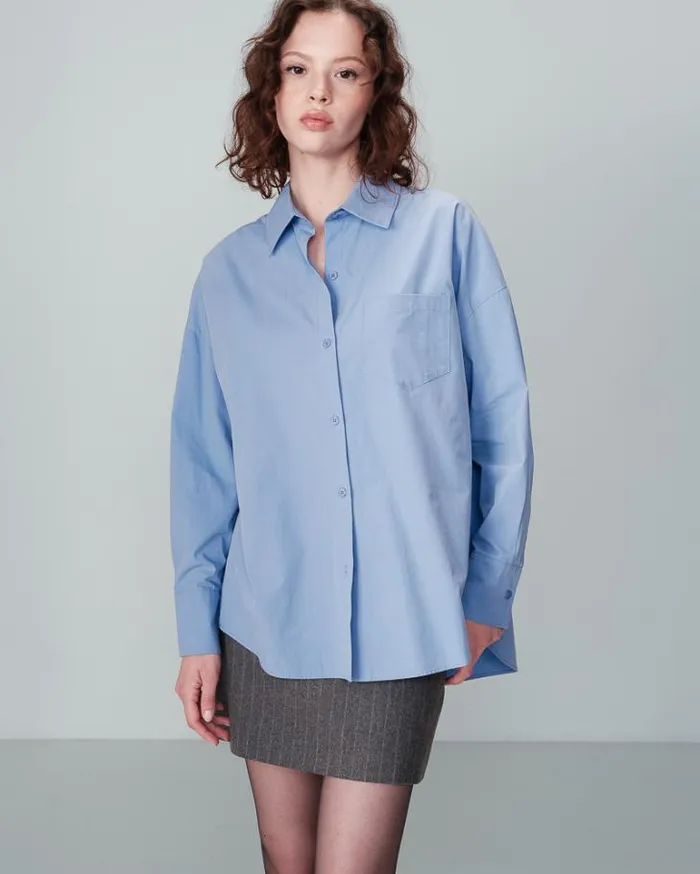 Grace and Mila Longsleeves Shirts SHIRT BLEU NESRINE 8211 Shop