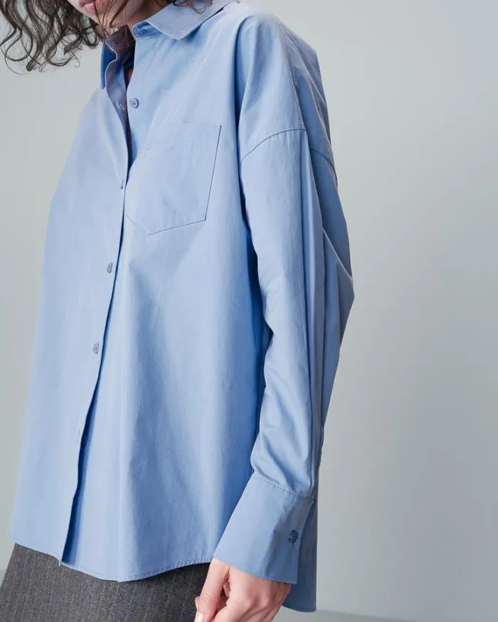 Grace and Mila Longsleeves Shirts SHIRT BLEU NESRINE 8211 Shop