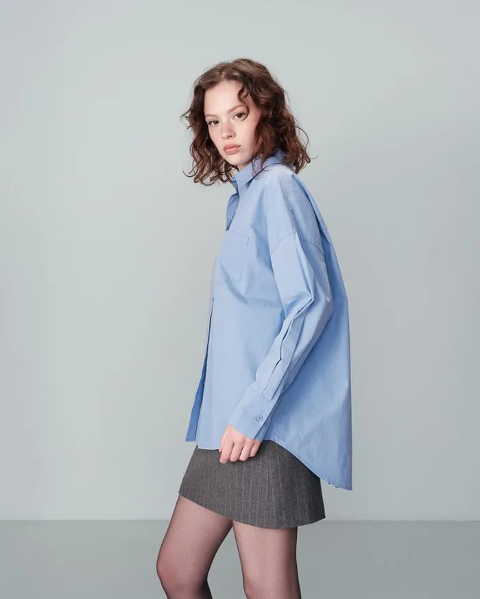 Grace and Mila Longsleeves Shirts SHIRT BLEU NESRINE 8211 Shop