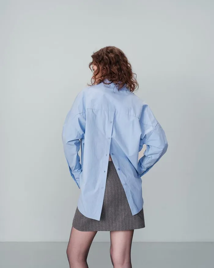 Grace and Mila Longsleeves Shirts SHIRT BLEU NESRINE 8211 Shop