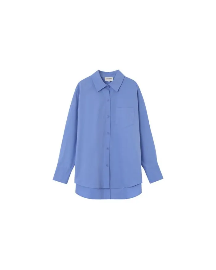 Grace and Mila Longsleeves Shirts SHIRT BLEU NESRINE 8211 Shop