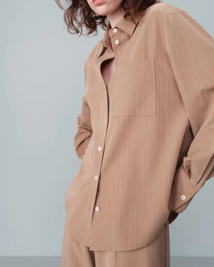 Grace and Mila Longsleeves Shirts SHIRT CAMEL NAWELLE 8211 Shop