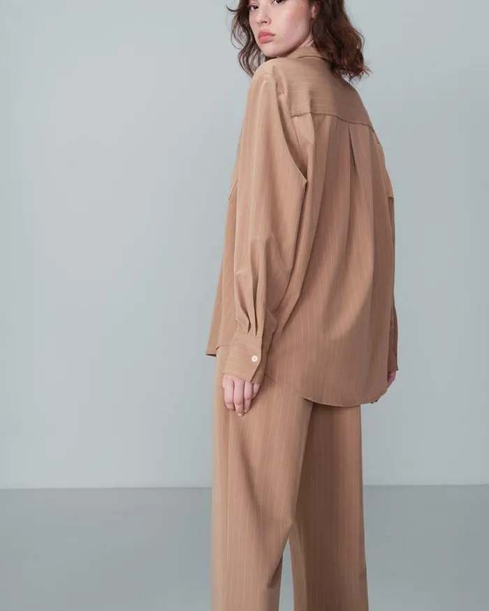 Grace and Mila Longsleeves Shirts SHIRT CAMEL NAWELLE 8211 Shop