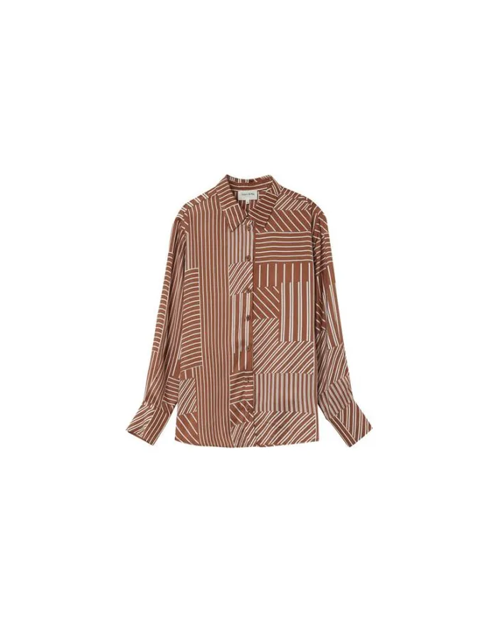 Grace and Mila Longsleeves Shirts SHIRT CHOCOLAT NEO 8211 Shop
