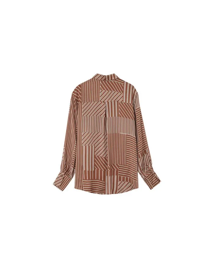 Grace and Mila Longsleeves Shirts SHIRT CHOCOLAT NEO 8211 Shop