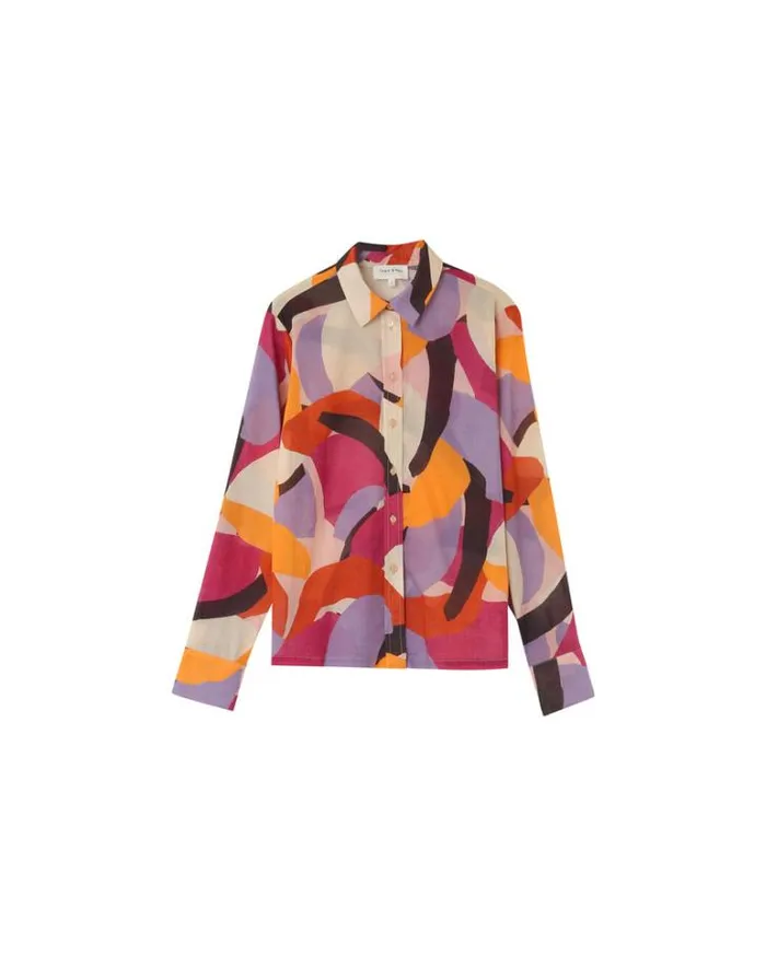 Grace and Mila Longsleeves Shirts SHIRT MULTICO NUAGE 8211 Shop