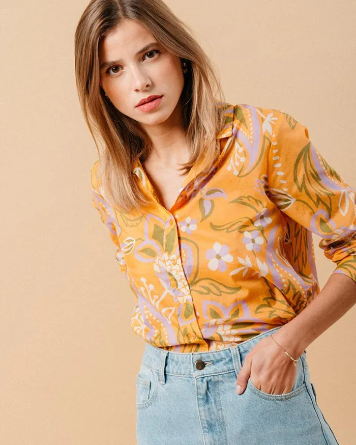 Grace and Mila Longsleeves Shirts SHIRT ORANGE MARICA 8211 Shop