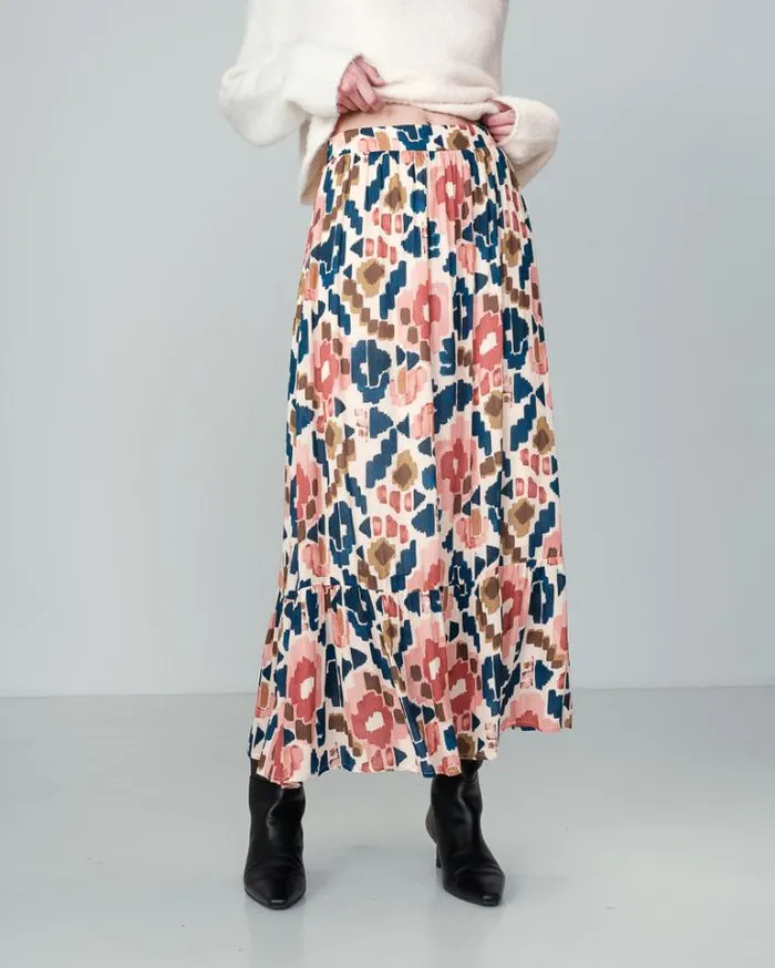 Grace and Mila Midi Skirts SKIRT BEIGE NICKY 8211 Shop