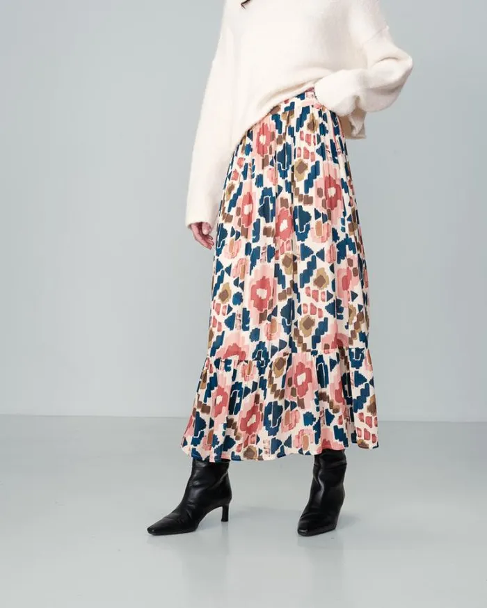 Grace and Mila Midi Skirts SKIRT BEIGE NICKY 8211 Shop