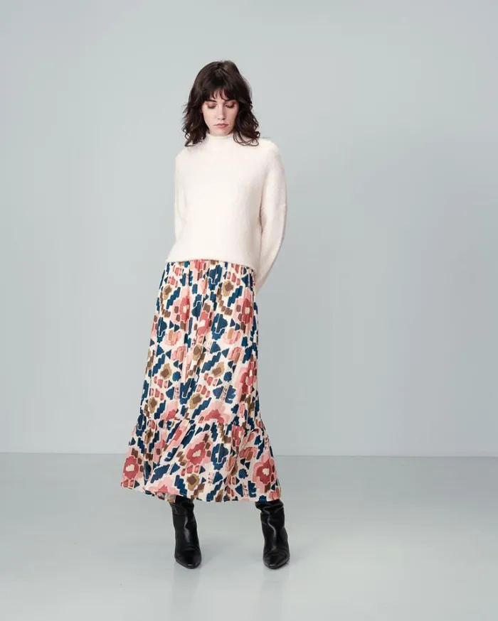 Grace and Mila Midi Skirts SKIRT BEIGE NICKY 8211 Shop