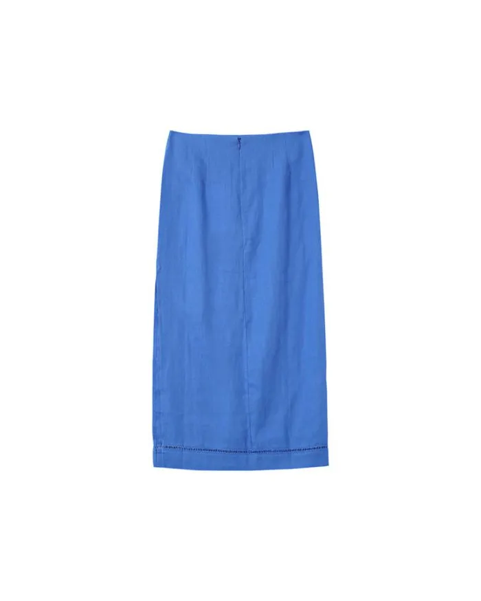 Grace and Mila Midi Skirts SKIRT BLEU MERITE 8211 Shop