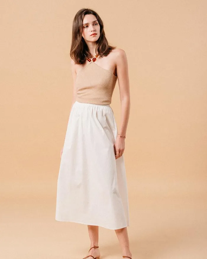 Grace and Mila Midi Skirts SKIRT ECRU MUTINE 8211 Shop