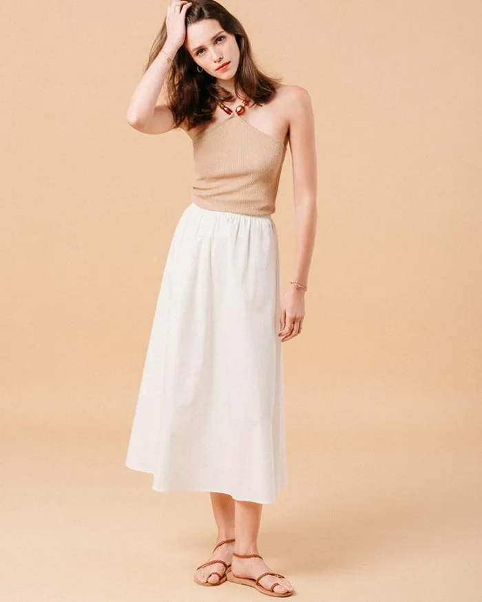 Grace and Mila Midi Skirts SKIRT ECRU MUTINE 8211 Shop