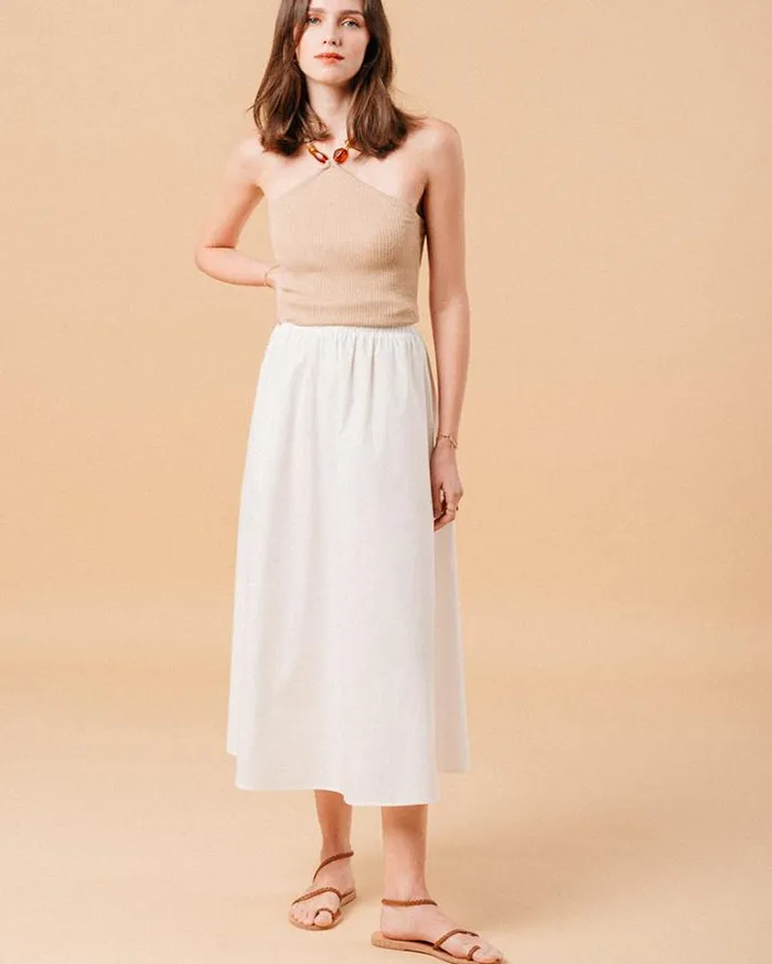 Grace and Mila Midi Skirts SKIRT ECRU MUTINE 8211 Shop