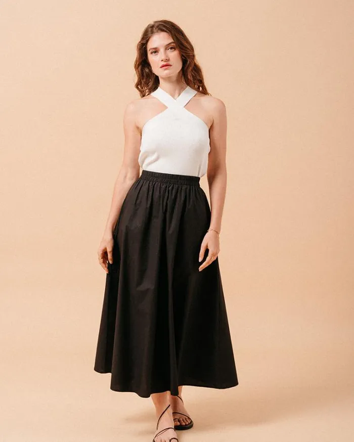 Grace and Mila Midi Skirts SKIRT NOIR MUTINE 8211 Shop