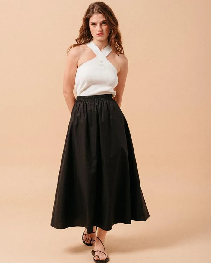 Grace and Mila Midi Skirts SKIRT NOIR MUTINE 8211 Shop