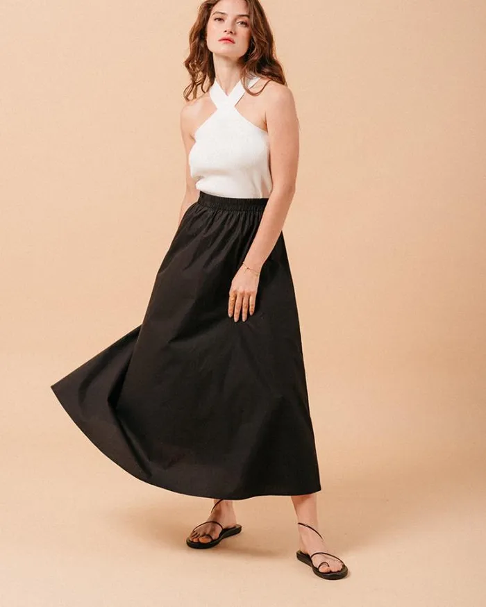 Grace and Mila Midi Skirts SKIRT NOIR MUTINE 8211 Shop