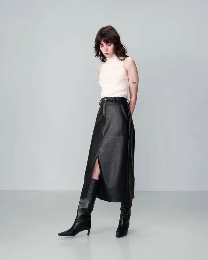 Grace and Mila Midi Skirts SKIRT NOIR NORY 8211 Shop